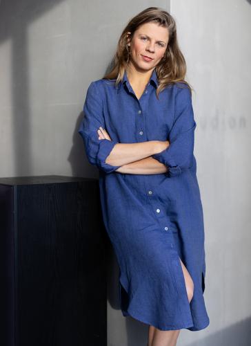 FLORA linneskjorta blåbär