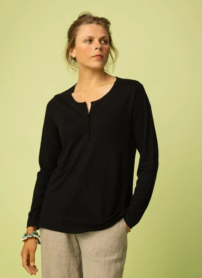 HANNA linnetop Svart
