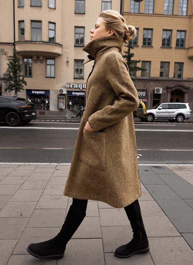 HEDVIG ullkappa OlivBrun