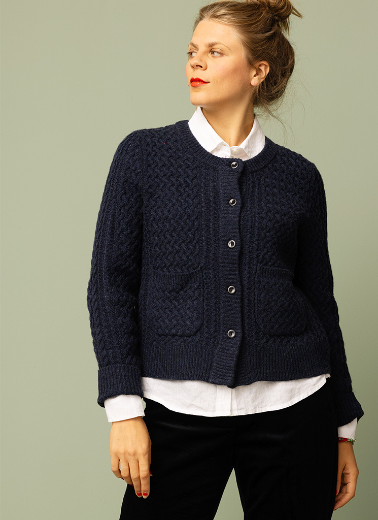 IDRIS ulllkofta indigo