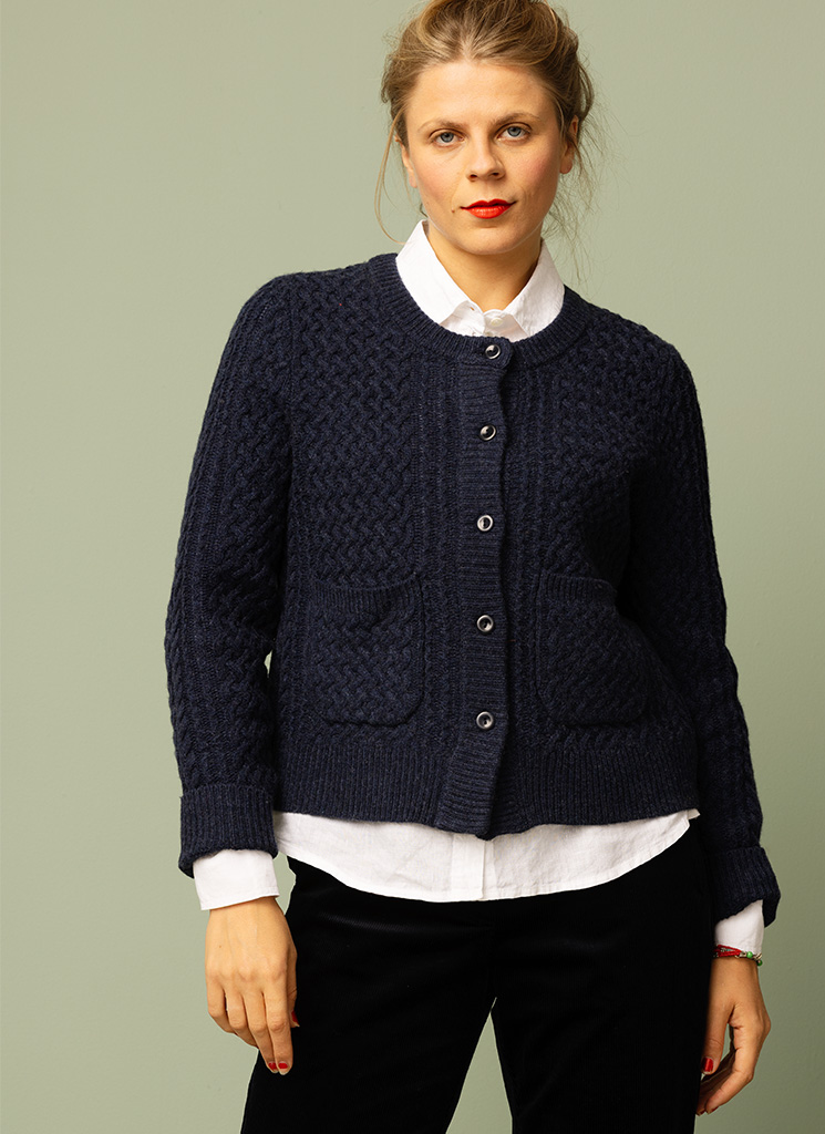 IDRIS ulllkofta indigo