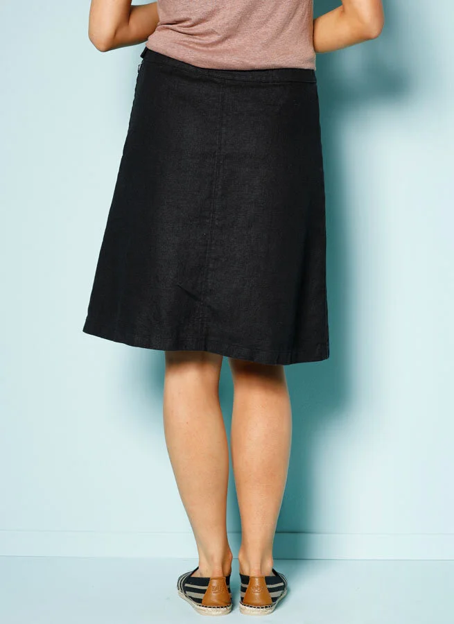 ILONA linnekjol Svart