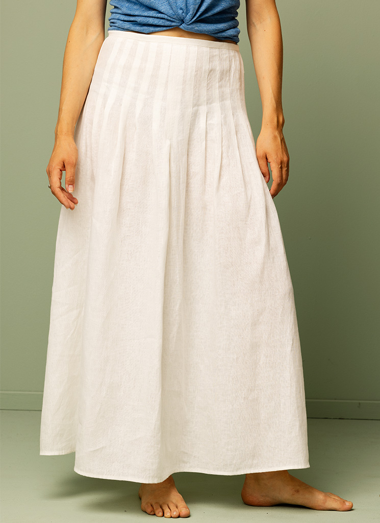 INDIE linnekjol offwhite