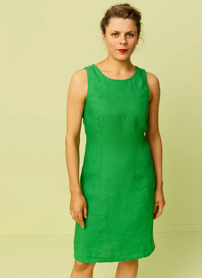 JACKIE linneklänning Gräsgrön