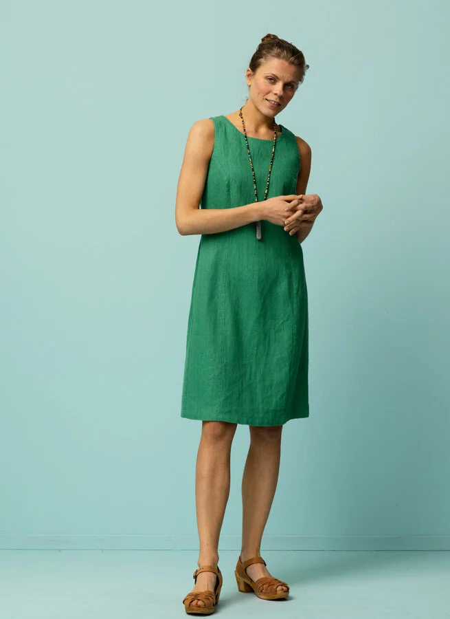 JACKIE linneklänning Smaragd