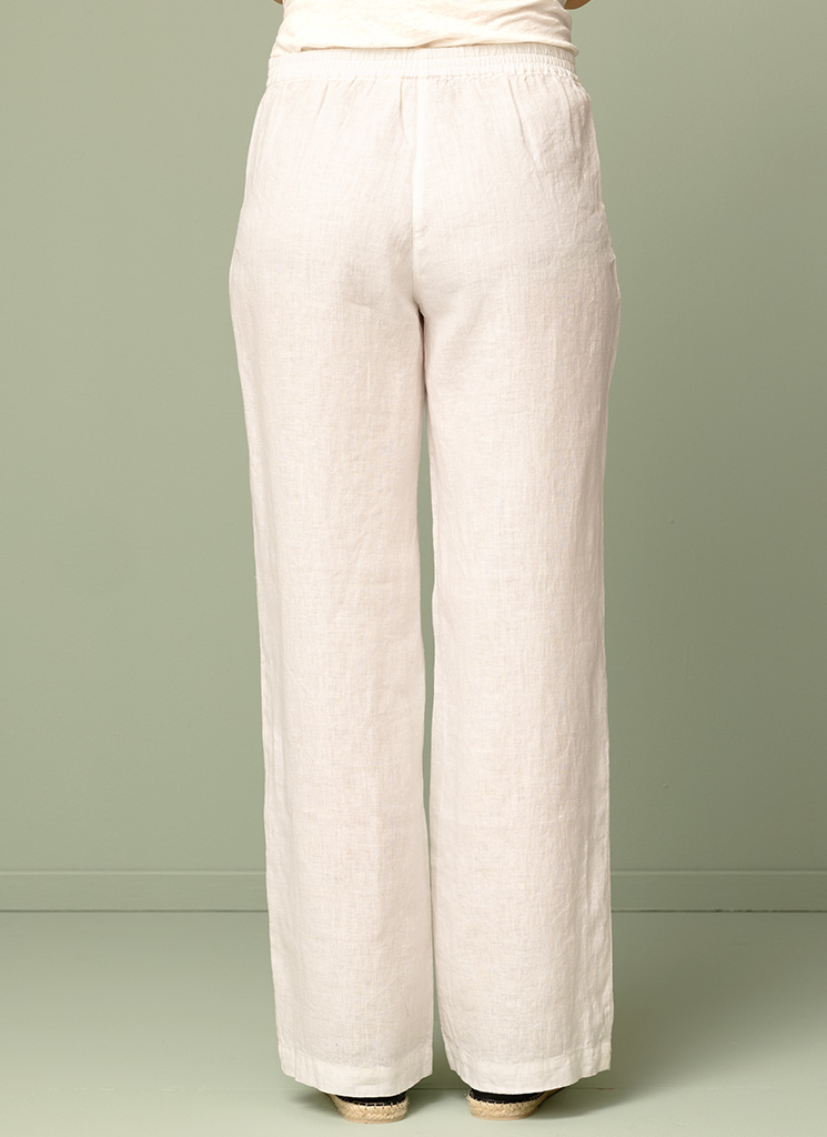 JANICE linnebyxa Offwhite