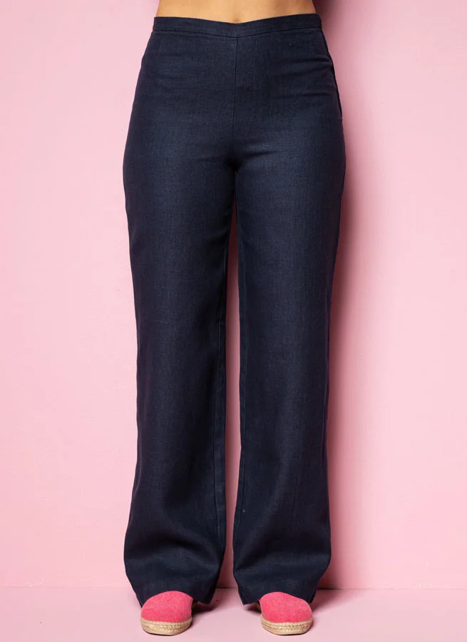 JENNY linnebyxa Bläck