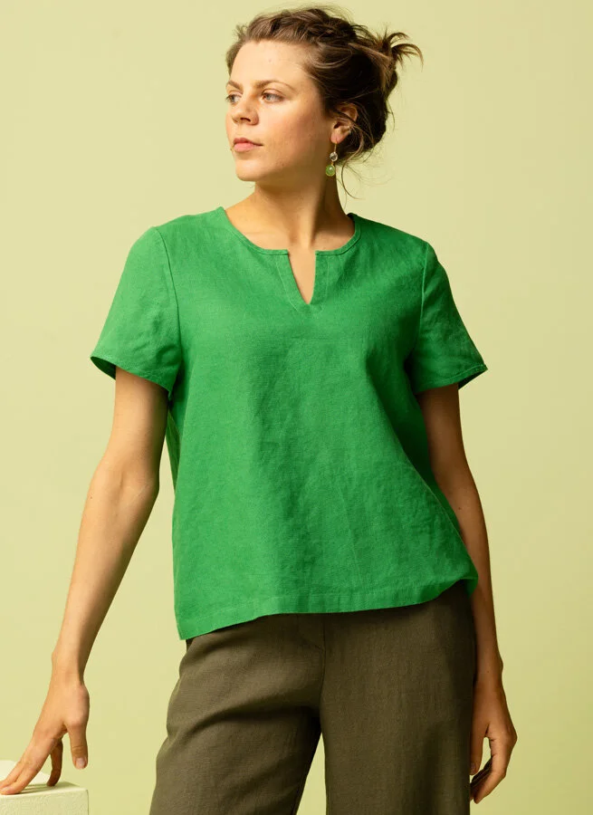 JUNE linneblus Gräsgrön