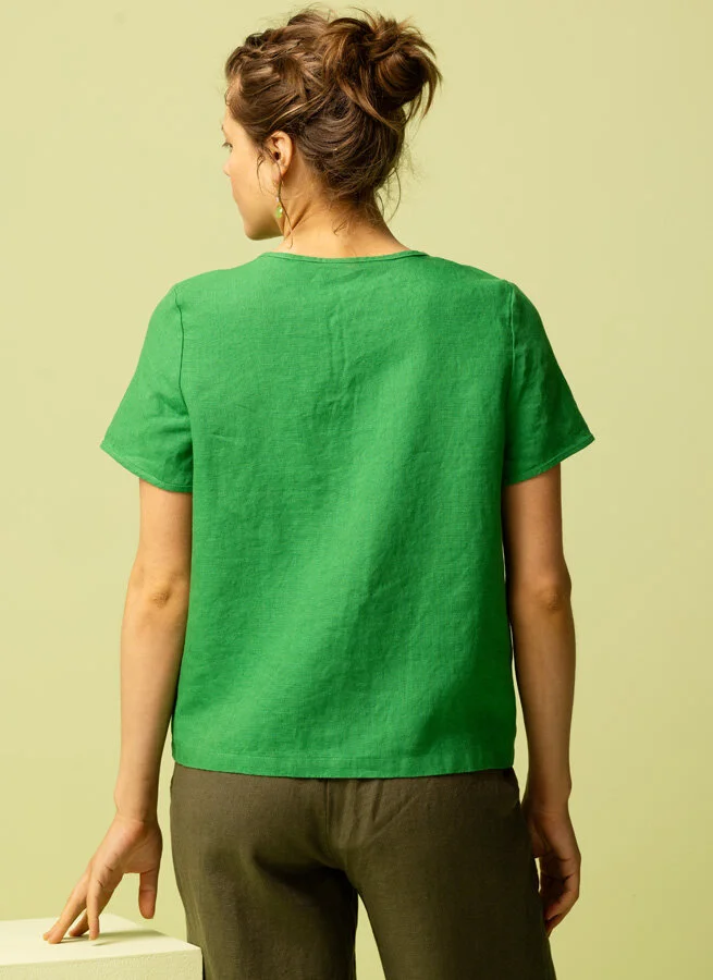 JUNE linneblus Gräsgrön