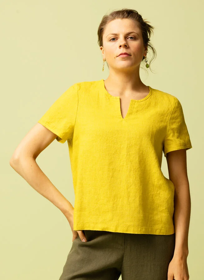 JUNE linneblus Solgul