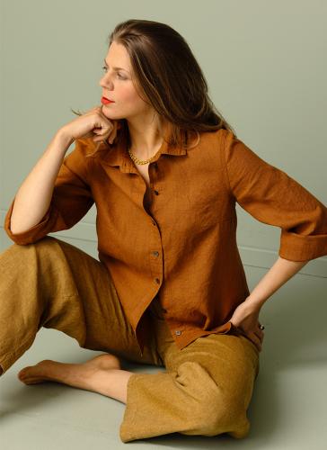 KAKAN linneskjorta kanel