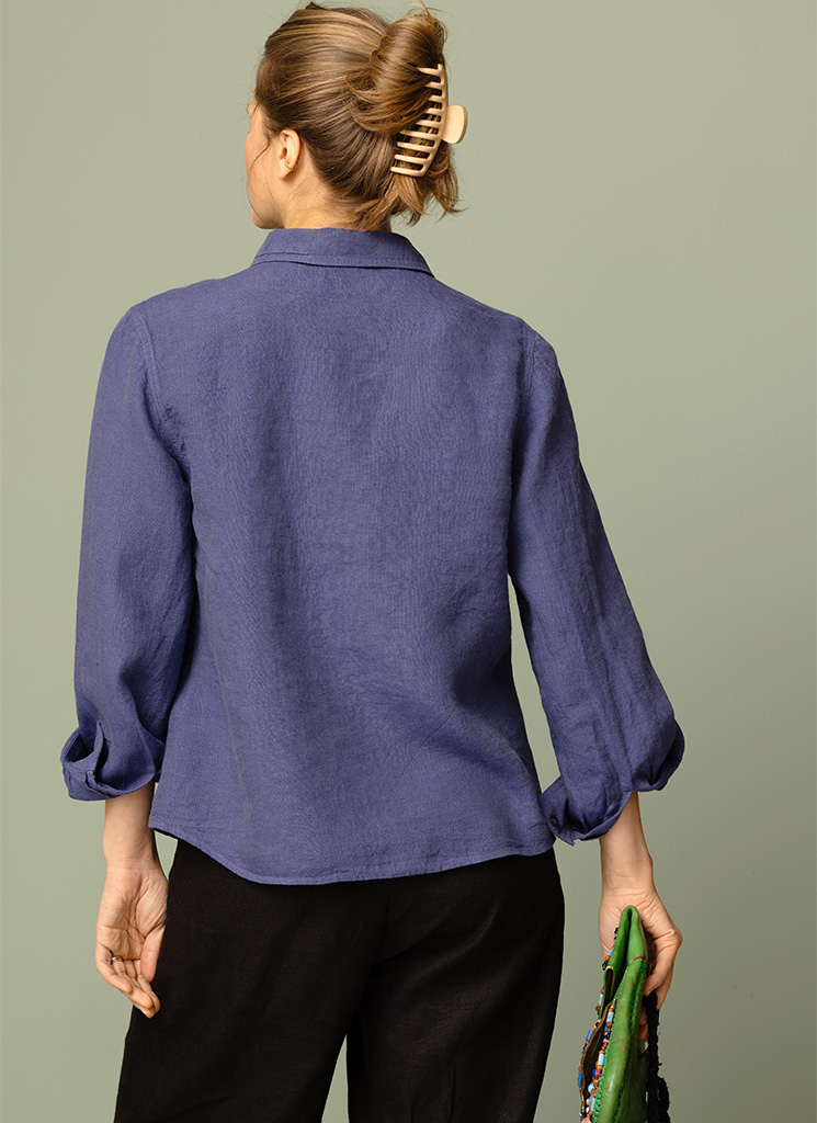 KAKAN linneskjorta blåbär