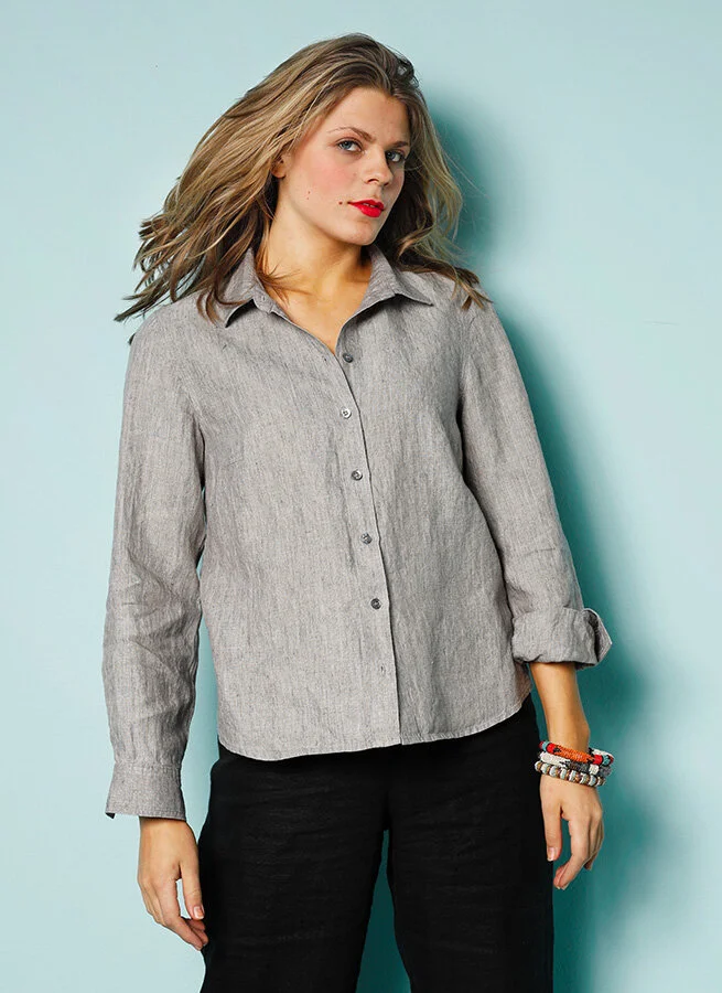 KAKAN linneskjorta Granit
