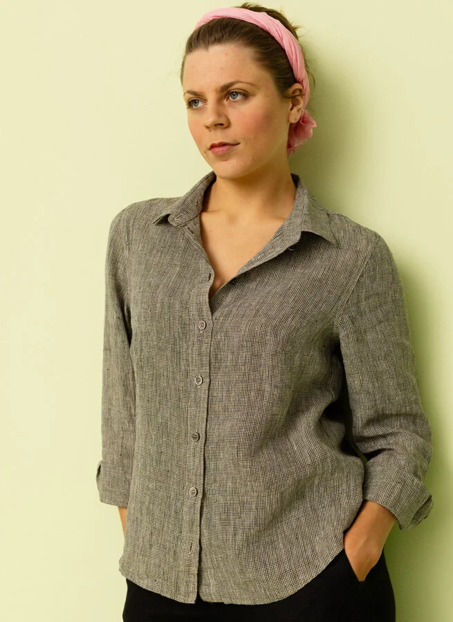 KAKAN linneskjorta Mini Ruta