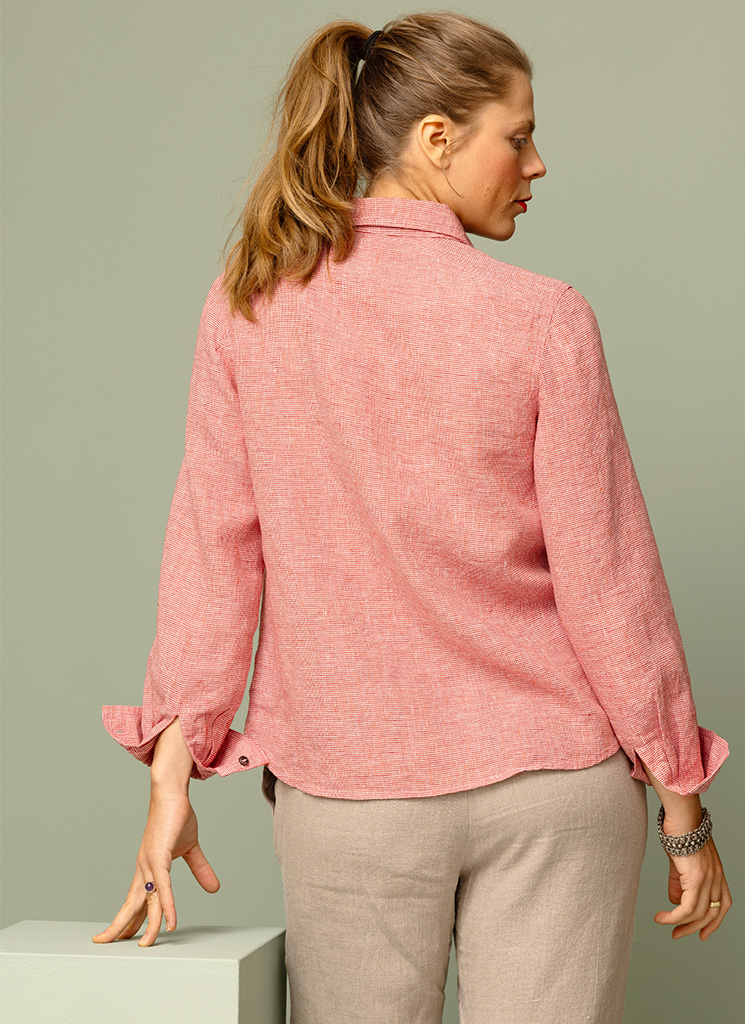 KAKAN linneskjorta röd pepita