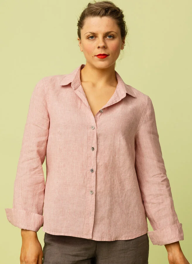 KAKAN linneskjorta Nät rosa