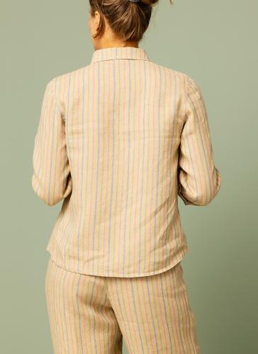 KAKAN linneskjorta sand rand