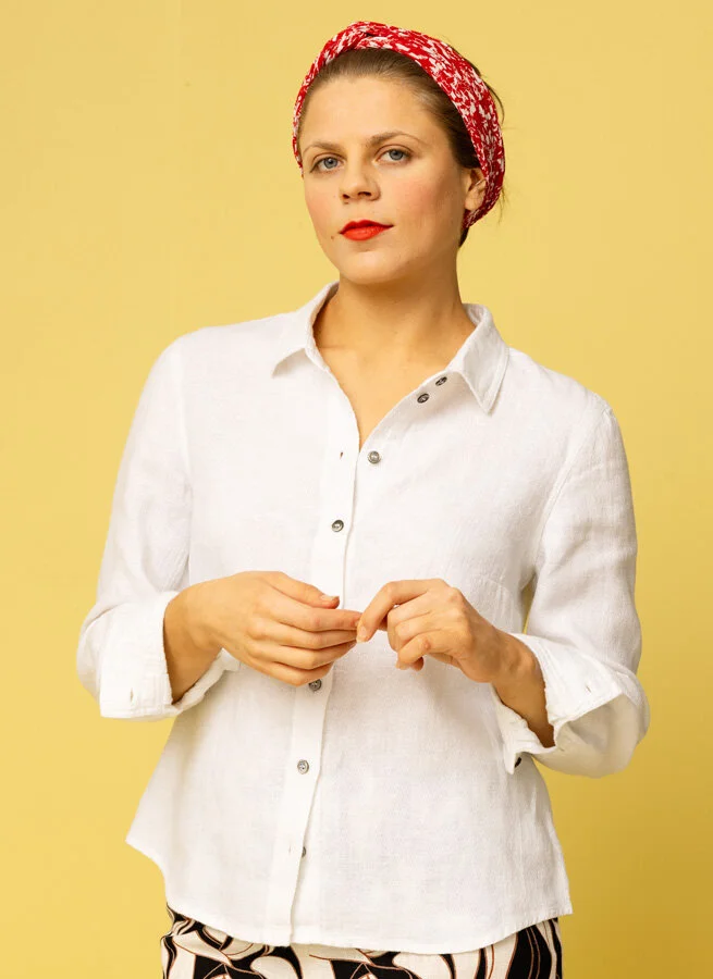 KAKAN linneskjorta offwhite