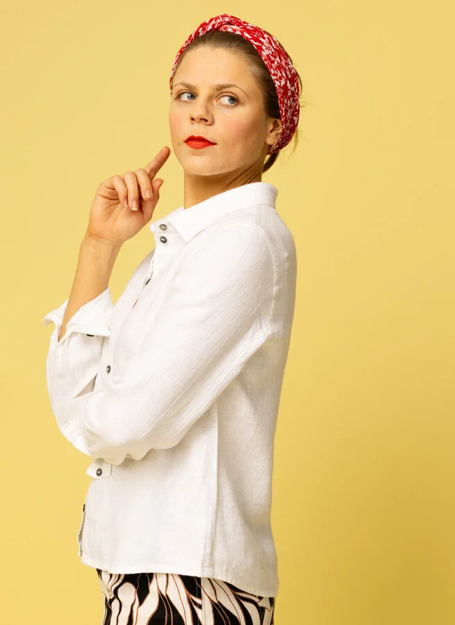 KAKAN linneskjorta Offwhite