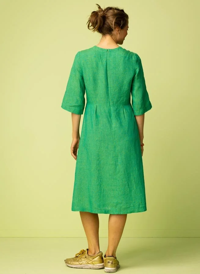 KAMALA linneklänning Kaktus