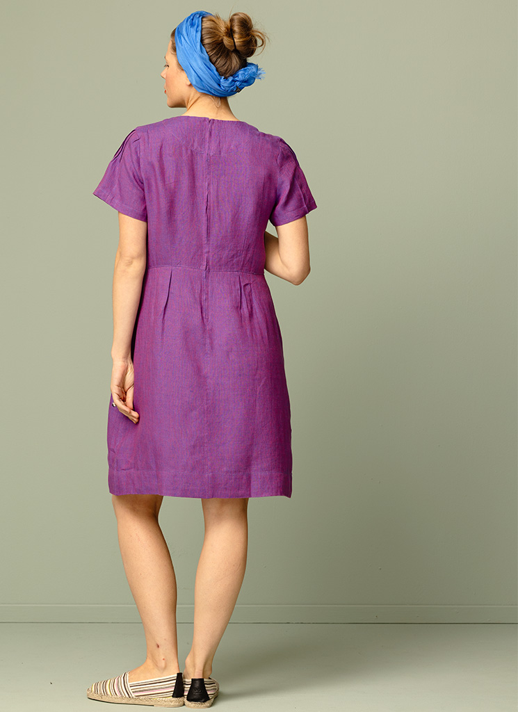 KAROLINA linneklänning Lila kristall