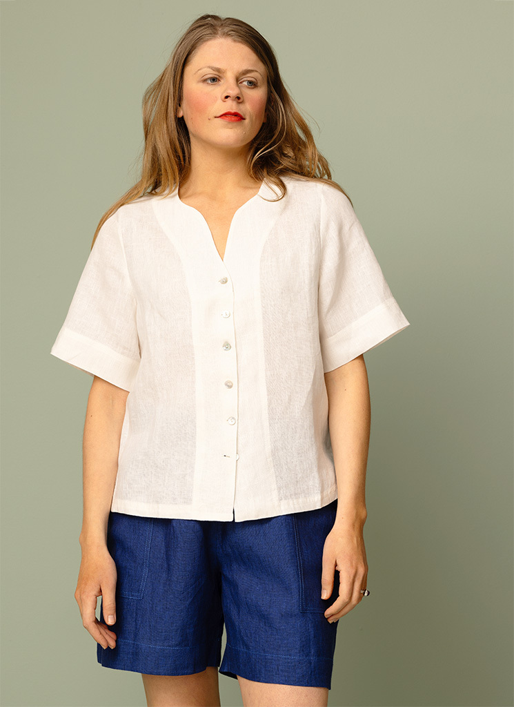 KRISTA linneblus Offwhite