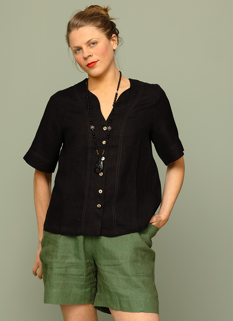 KRISTA linneblus Svart