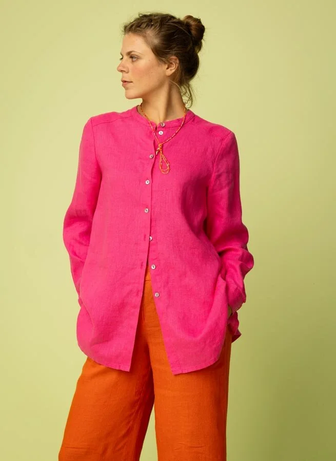 LISEN linneskjorta Cerise