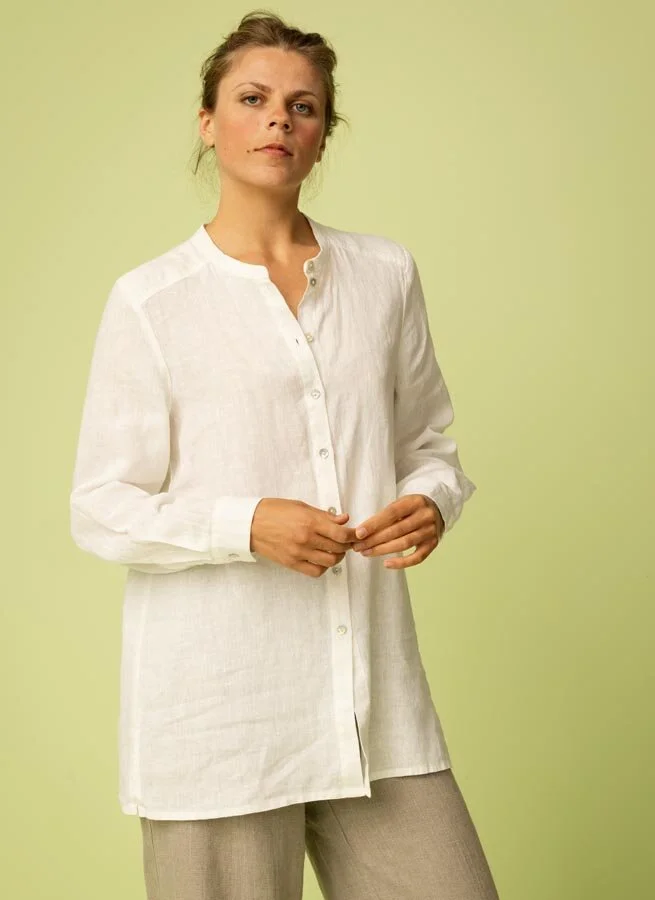 LISEN linneskjorta Offwhite