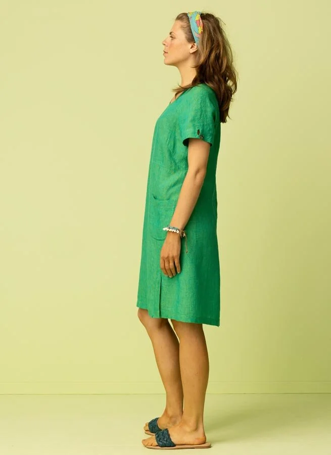 LIVIA linneklänning Kaktus