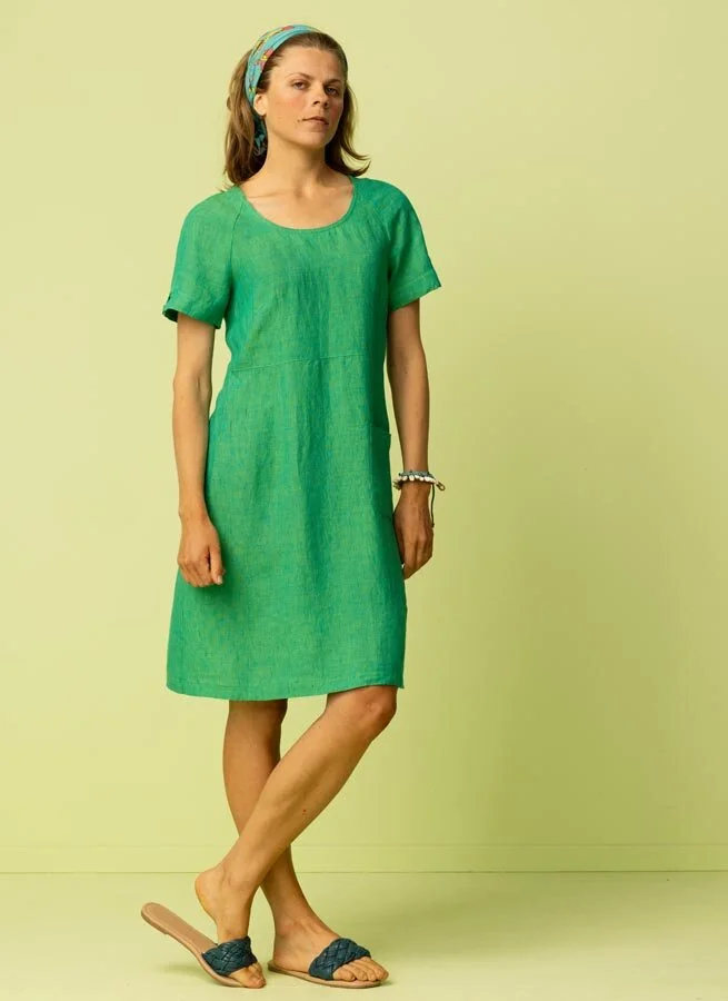 LIVIA linneklänning Kaktus