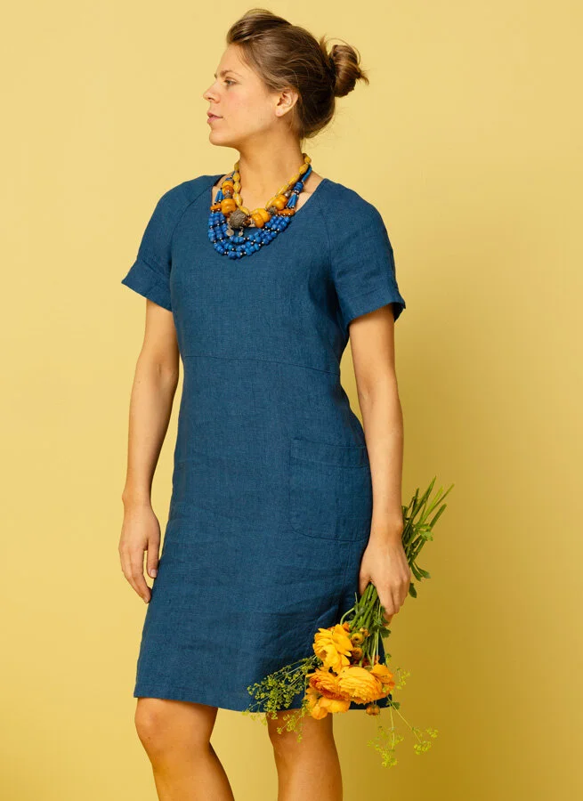 LIVIA linneklänning Ocean