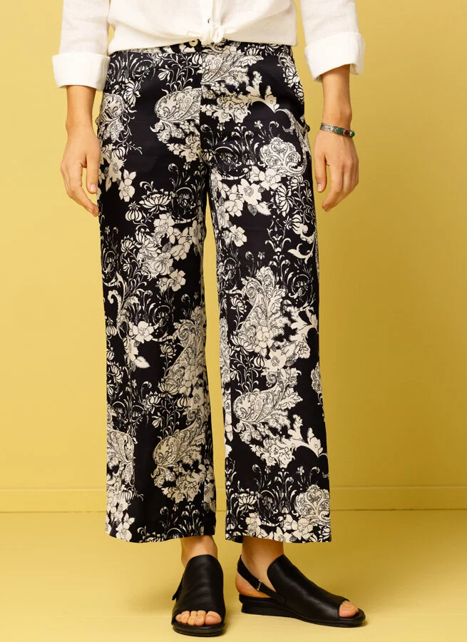 CARLOTTA viskosbyxa Japan bläck