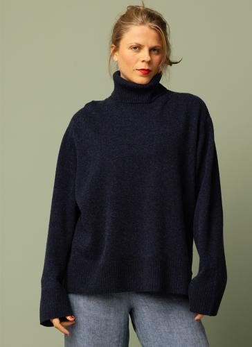 MALLAN ulllkofta indigo