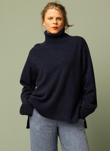 MALLAN ulllkofta indigo