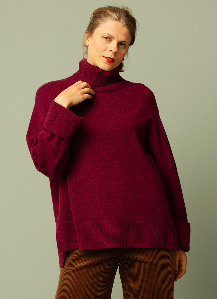 MALLAN ulllkofta huguenot red