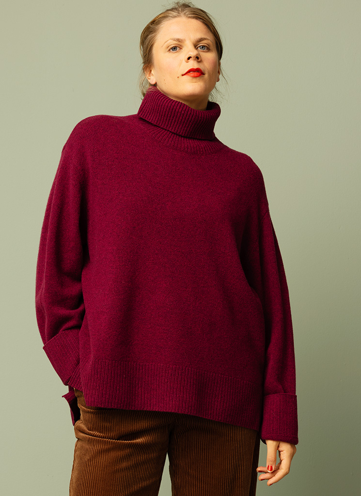 MALLAN ulllkofta huguenot red