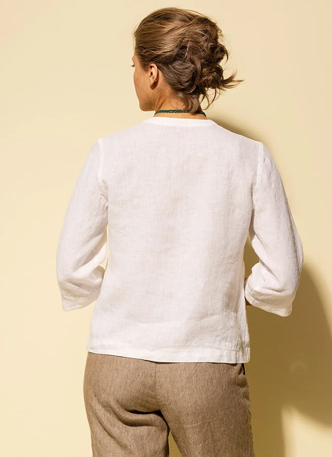 MALLY linneblus Offwhite