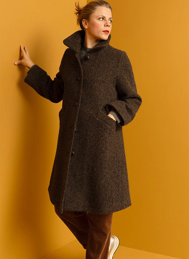 MANDA ullkappa Fiskben Brun