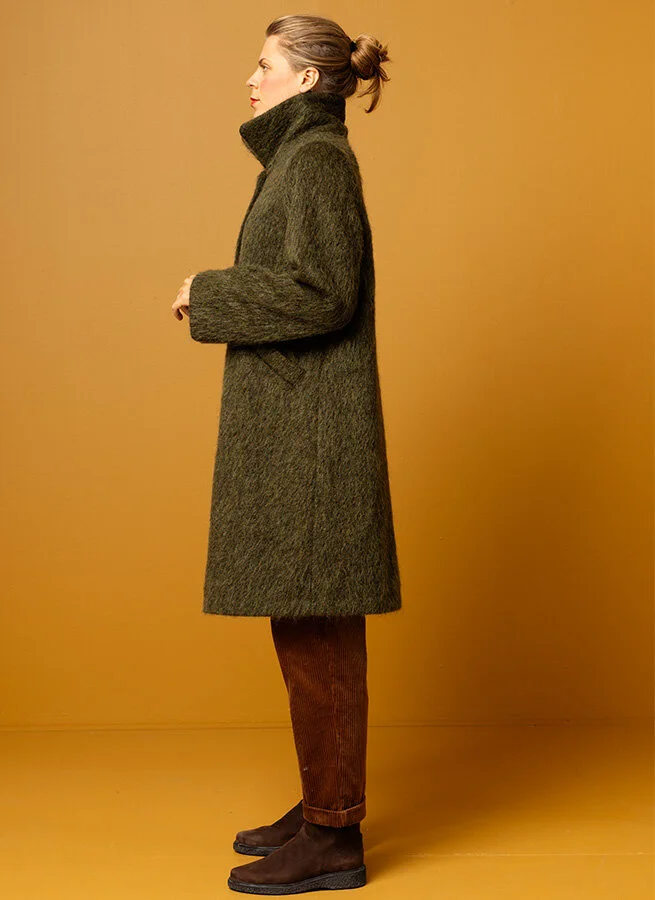 MANDA ullkappa Fluffig Grön