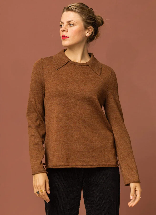 MARIANA ulltröja Brunmelange