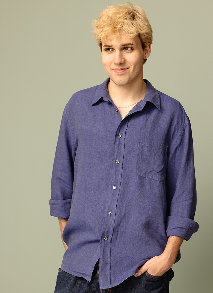 MAX herrskjorta blåbär