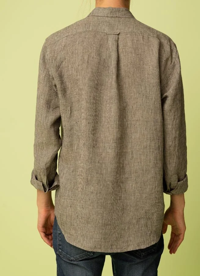 MAX herrskjorta linne Nät natur