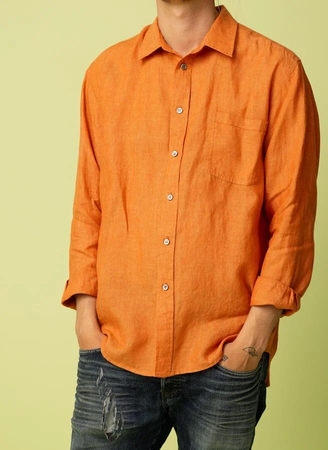 MAX herrskjorta linne Physalis