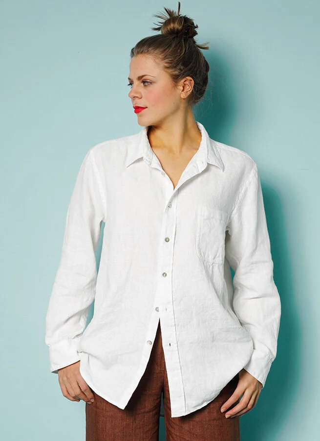 MAXA linneskjorta Offwhite