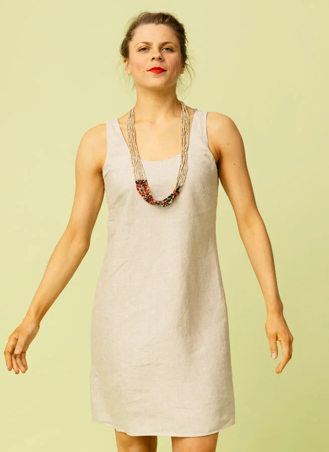 MIA linneklänning Naturmelange