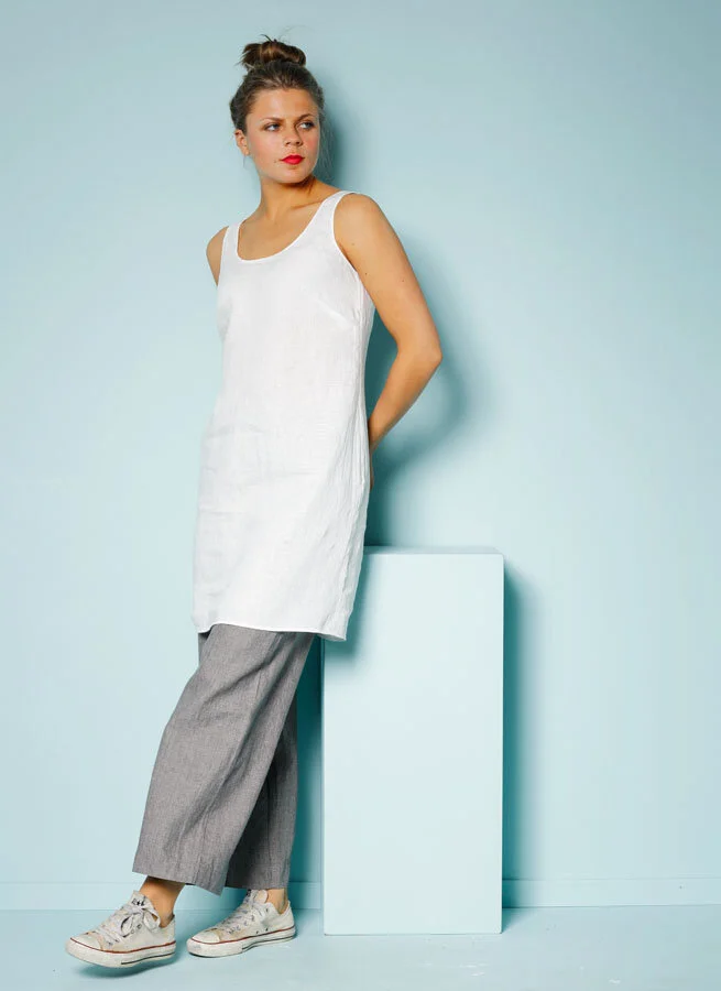 MIA linneklänning Offwhite