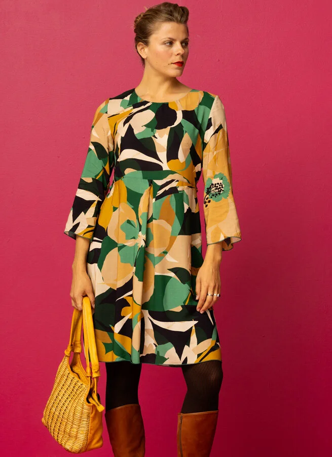 MILLES viskosklänning Kamoflage