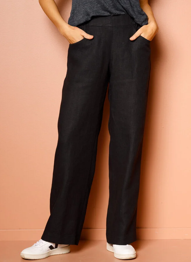 MIRA linnebyxa Svart