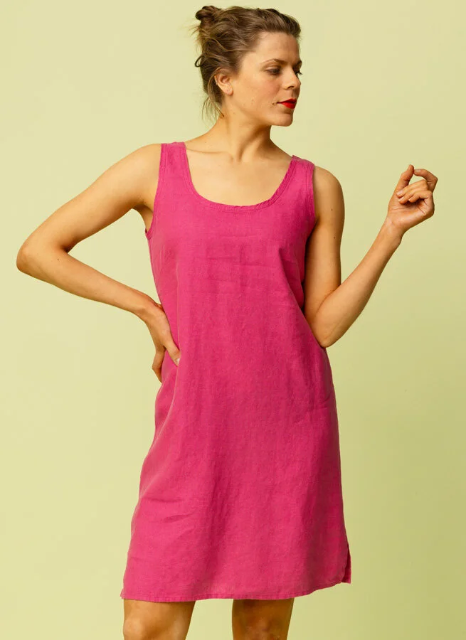 MODY linneklänning Cerisemelange